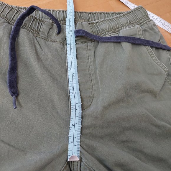 ARIZONA JEAN CO drawstring Elastic Cotton Cargo Joggers Olive men Size 29 - Picture 8 of 9